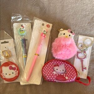 Hello Kitty Pink and Red Kids Accessories Set